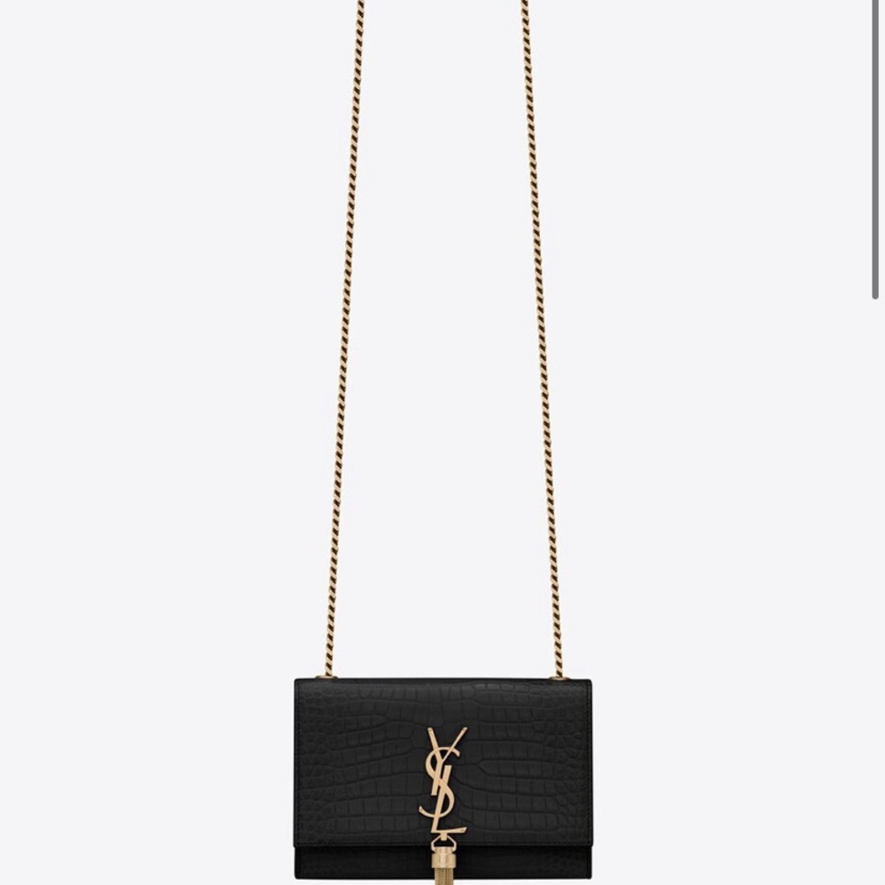 Brand new YSL small Kate purse with gold chain and tassel